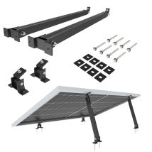NuaSol Staffe di Montaggio per Pannelli Solari – Alluminio AL6005-T5 – Lunghezza Regolabile 700-1267mm – Angolo 30-60°