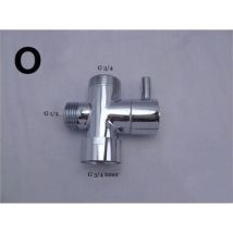 Three-way Water Diverter Valve, T-adapter, Shower Connector, Toilet Bidet Fitting - Type Oa