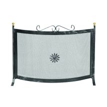 Parascintille Curvo Con Decoro Per Camino - Cm.70x65h.