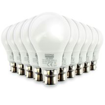 Set De 10 Bombillas Led B22 8w Eq 60w 806lm Temperatura De Color: Blanco Cálido 2700k