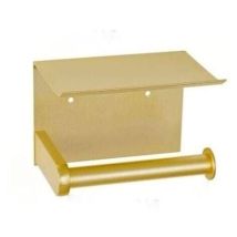 Soporte Para Papel Higiénico De Pared Con Estante De Almacenamiento, Autoadhesivo, De Aluminio (dorado).