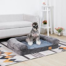 Bingopaw Sofá Cama Para Perro Ortopédica Colchón De Esponja Para Perro, 80x60x18cm