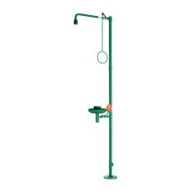 Ducha de emergencia corporal ClassicLine – Caudal 50 l/min – Acero inoxidable y plástico – Color verde y negro