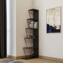 Cotecosy - Libreria Con 5 Scaffali Nero - Delory