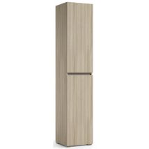 Mueble Multiusos Con 2 Puertas, Tirador Ranurado, 4 Estantes Regulables En Olmo