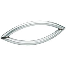 33307 - Maniglia Doppia Per Mobili Con Anta In Vetro, Distanza Tra I Fori 262 Mm, Realizzata In Alluminio Anodizzato, Colore Argento - Schwinn