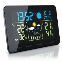 Bearware - Funkwetterstation Mit Farbdisplay & Außensensor Barometer, Wettervorhersage Uvm.