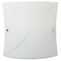 Lámpara de techo Plafón 1xE27 Blanco Cristal 35cm – Potencia máxima 57W – Diseño moderno