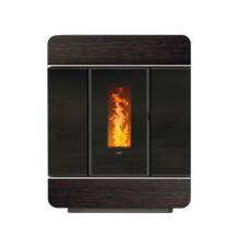 Riservato Bosello Termostufa A Pellet 18,4 Kw Klover Diva Slim Wood Stufa Idro - Rovere