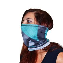 Trendiger Halswärmer Für Das Auto, Neck Tube Grey Blue Shape
