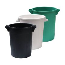 Bidone Immondizia Sovrapponibile Lt 120 - Ø 53 X H 79 Cm - Nero