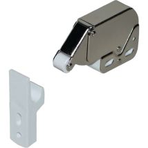 Chiusura a scatto in acciaio nichelato con plastica bianca – 24,5/34,7 x 27,2 mm – BMB