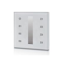 Pannello di controllo touch 4 zone - Monocolore - 100-240V AC - Design elegante - Sunricher