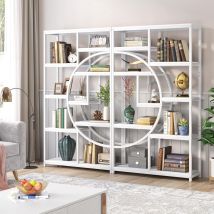 Tribesigns Bookshelf Industrial 5 Tier Etagere Bookcase, Freestanding Tall Bookshelves Display Shelf Storage Organizer With 9-open Storage Shelf For 