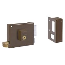 Cerradura de sobreponer Yale 125-A/HPR/8 – Doble cilindro – Apertura derecha – 25 mm diámetro – Acabado pintado