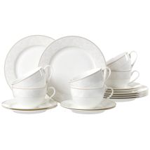 Ritzenhoff & Breker Servizio Da Tavola Isabella, 12 Pezzi, In Fine Porcellana, Colore Bianco, Con Decorazioni, Porcellana Fine, Weiß Mit Ornamenten, 