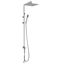 Colonna Doccia Jacuzzi Glint Senza Miscelatore Con Deviatore Meccanico E Supporto Doccia Con Flessibile Grigio 0iq00846ja00