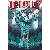 Gamer one mehr Leben Poster – 61 x 91,5 cm – 150 g/m² Glanzpapier – Hochwertige Wanddekoration für Gaming-Raum