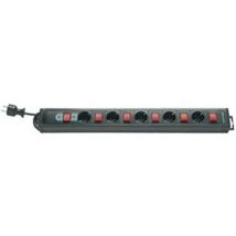 Rev 5 Sockets W. Individual S., 3,7m Negro 250 V