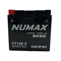 Batterie Moto Numax Premium Agm Yt14b-4 12v 12ah 210a