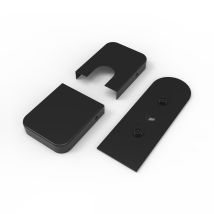 Kit Tapas Negras para Puertas PIVOTICA Pro 150 – Soporta hasta 150 kg – Acabado Negro