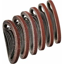 Nastro 10x330 Mm Nastro Abrasivo 40/60/80/120/180/240 Per Levigare, Lucidare E Spolverare, Ideale Per Legno (48 Pz)