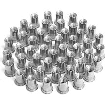 Naxunnn - Shining House 100pcs M4 M5 M6 M8 Rivet Nuts,threaded Insert Rivet Nuts,stainless Steel Rivet Nuts,used For Repairing Furniture Decoration 