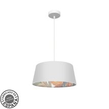 Lampada De Lampada A Sospensione Da Soffitto 40d Tunez 1xe27 Bianco/bianco-impresso - Fabrilamp