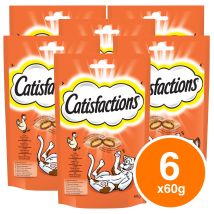 Catisfactions – Snack per Gatti 60g – Biscotti croccanti e morbidi con vitamine e minerali – 2 calorie per trattamento