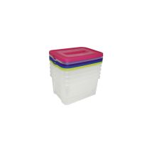 Satz 3 Transparente Behälter 50l Mit Deckeln