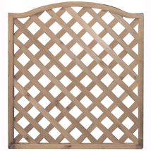Lasa - Pannello Grigliato 'patio' Onda In Legno Tropicale Naturale Per Recinzioni Giardino E Terrazzo -90 X 90 Cm