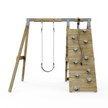 Premium Single Swing With Up And Over Wall - Flex Mint Green