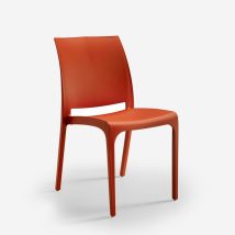 Bica - Startbarer Polypropylen -außenstuhl Mit Nicht -slip -lyrs -füßen - Red