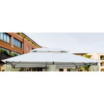 Telo Di Ricambio Per Gazebo 3x4 Con Aggancio A Sporgenza Top Telo Ecrù Con Airvent