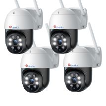 5mp Überwachungskamera Wifi 2,4/5ghz Extern Innen Reichweite Von 32 Metern Bewegungserkennung Von Menschen Automatische Nachverfolgung Ein Satz Von 4 