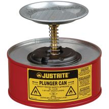 Sparanfeuchter 1,0 l aus Stahlblech – zinnbeschichtet – rot – Durchmesser 185 mm – Höhe 143 mm