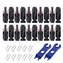 10 Pairs Mc4 Male/female Connector For Solar Panel Cable Photovoltaic Systems, Solar Panels Cable Accessories, Waterproof - Black