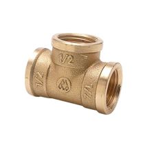 Té de latón hembra 3/4" – Conexiones BSP estándar – Alta resistencia – Derivación para fontanería