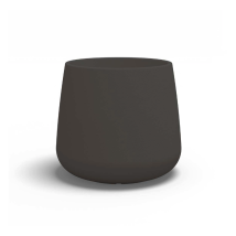 Vase Design Moderne Ø93 H65 En Polymère Anthracite Résistant Pour L'Intérieur Et L'Extérieur - Fabriqué En Italie - Monacis