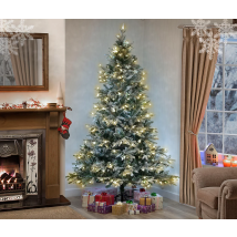 Shatchi Künstlicher Weihnachtsbaum Tannenbaum Christbaum Schnee Weiß 320 Le Ds B-Ware