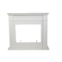GIMEG Kaminverkleidung Aarberg – MDF – Weiß – 89 cm – 100 cm – 30 cm