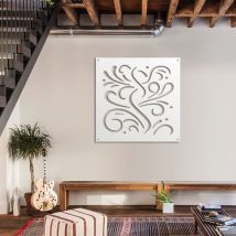 Blow - Pannello In Pvc Traforato - Parasole - Misura: 73x73 Cm - Colore: Bianco