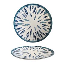 6 X Assiettes Plates Marina Bay - Porcelaine - 26.7cm - H&h
