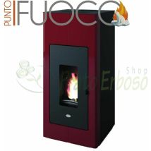 Punto Fuoco – Estufa de pellets Ilaria Hydro 17.5 Kw – Calefacción hasta 350 m³ – Diseño compacto 55,3 cm