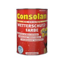 Pintura de protección meteorológica brillante para madera y zinc – 2,5 l – Resistente al agua, hasta 10 años – Consolan