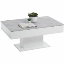 Fmd Moderne Wohnzimmertisch Beton Grau 100x65 Cm