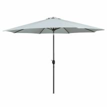 Marbueno Sombrilla Acero 8 Varillas D270 Cm Polyester Blanco Jardin