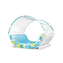 Betooys Aufblasbare Insel – 224 x 150 x 165 cm – PVC – Abnehmbares Sonnendach – 200 kg Tragkraft – Ergonomisch – Für Garten, Pool, Strand