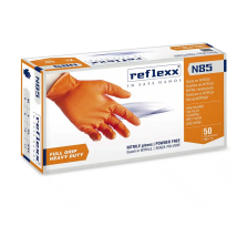 Reflexx N85 Nitrilhandschuhe Ohne Puder, 100 % Latexfrei, 8,4 G, Kat.3, 50 Stück, M