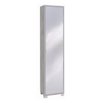 Mobile scarpiera con specchio e 4 ripiani regolabili – Altezza 190 cm, Larghezza 43 cm, Profondità 29 cm – SARMOG